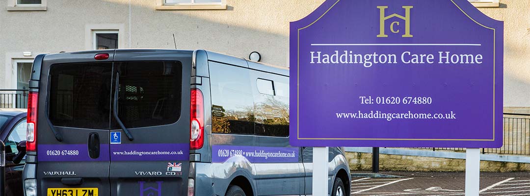 Haddington Minibus and Sign