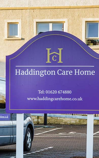 Haddington Care Home Sign