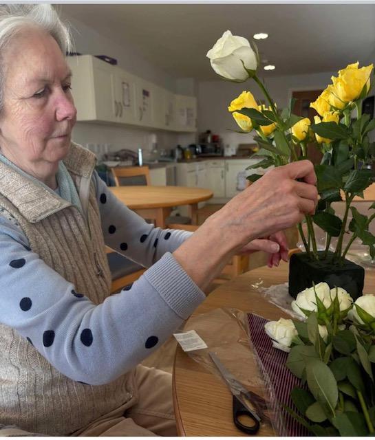 Flower arranging session