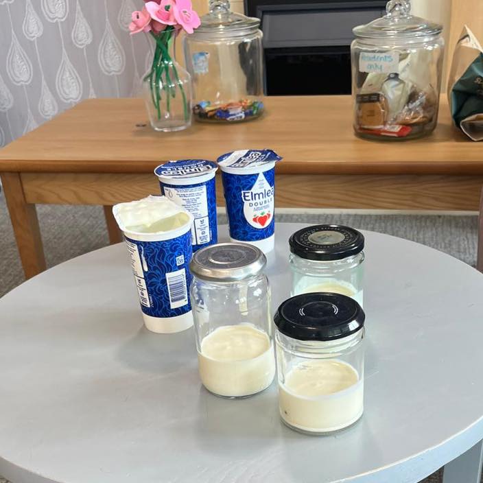 Making butter in a jar