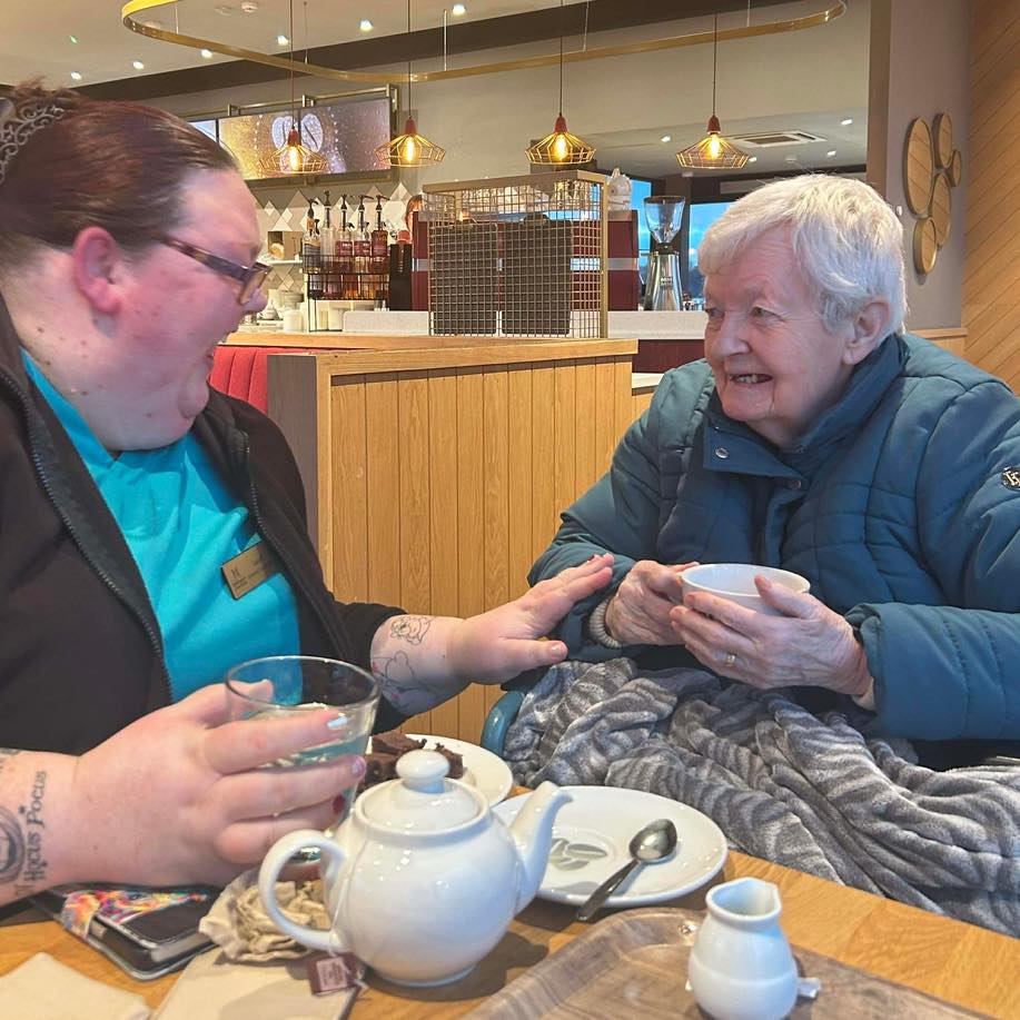 care home outing to local cafe