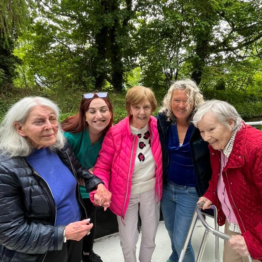 haddington residents on a boat