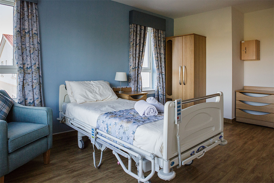 bedroom at haddington care home